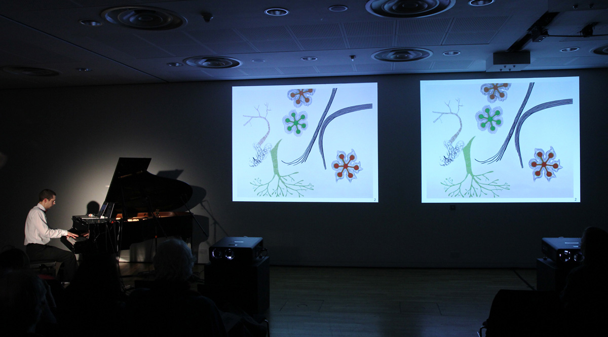 Nick Collins playing Graphical Score 2 by Adinda van 't Klooster