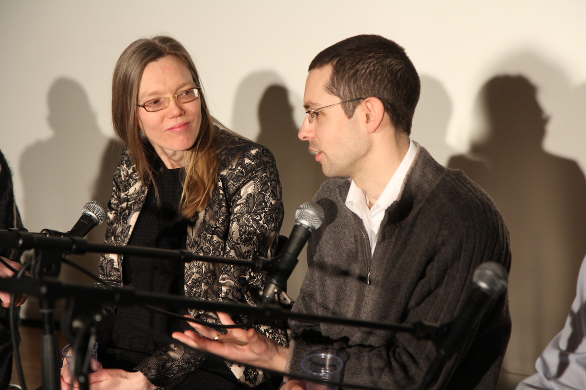 Panel discussion at the Sage Gateshead, Adinda	van 't Klooster and Nick Collins
